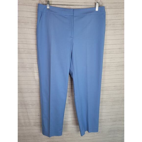 ST. JOHN AZURE SKY BLUE TROUSER PANTS, SZ 14 - Picture 1 of 14